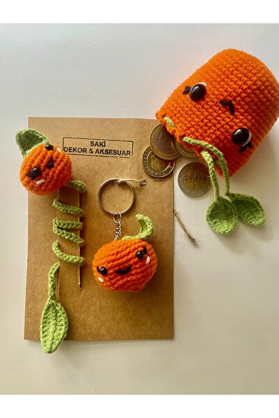 El Emeği مجموعة أميجورومي مكونة من 3 قطع مع شخصية برتقالية