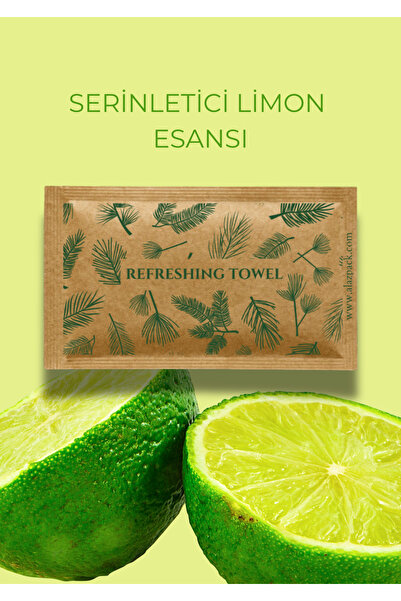 alazpack ambalaj 1000 Adet Kraft Limon Kokulu Islak Mendil |Tek Kullanımlık R...