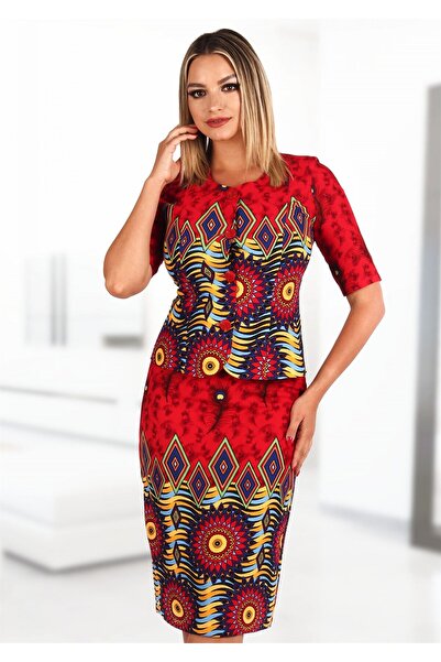 AD Fashion Costum office pe fond rosu 40SF1537i1537 - 38 EU
