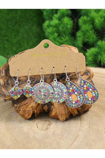 Choice HQEF1864 Ethnic Style Antique Alloy Earring Retro Hollow Earrings Bohe...
