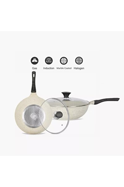 Generic Sonex Eden Die Cast Aluminium Wok - 26 cm