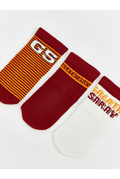 LC Waikiki Galatasaray Baskılı Erkek Çocuk Soket Çorap 3'lü