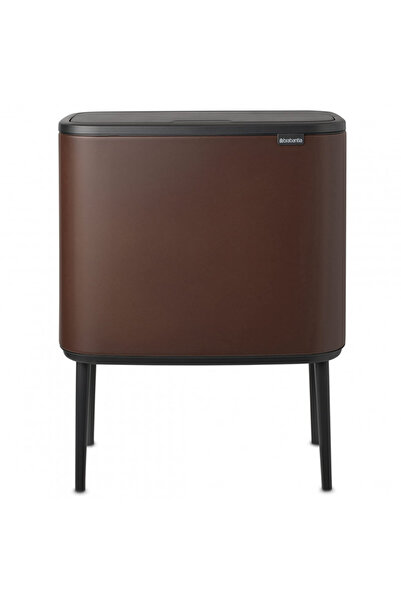 Brabantia Bo Touch 1005548 waste bin, 11+23 l, Smooth and silent opening, Large opening, Brown