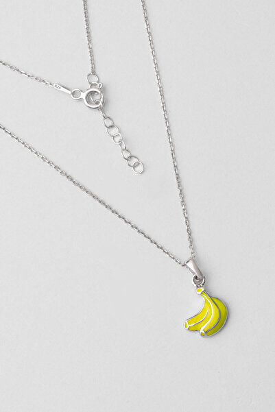 So CHIC... Sevimli Meyveler 18 Ayar Beyaz Altın Kaplama Gümüş Çocuk Kolye