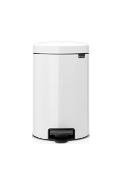 Brabantia NewIcon 649019 Pedal Bin, 12 l, Soft Close, Anti-Slip Base, White