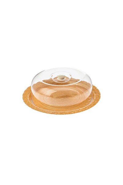 ORIAN Turkish glass cake plate with acrylic cover
