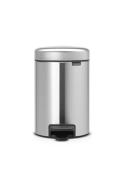 Brabantia NewIcon 649003 Pedal Bin, 3 l, Soft Close, Anti-Slip Base, No Fingerprint, Stainless Steel
