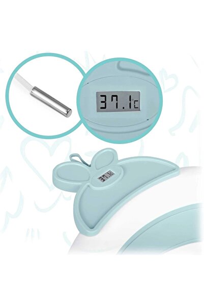 Ricokids Cada de baie pentru bebelusi , realizata din plastic, cu termometru, pliabila, picioare antiderap...