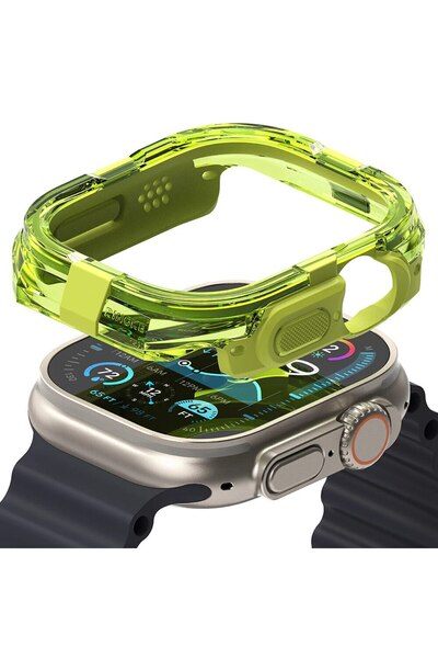 Stef's Cat Husa pentru Apple Watch Ultra/Ultra 2, I55, Policarbonat, Neon Green