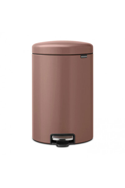 Brabantia NewIcon Pedal Bin 1008849, 20 l, Soft closing, Anti-slip base, Satin finish, Brown