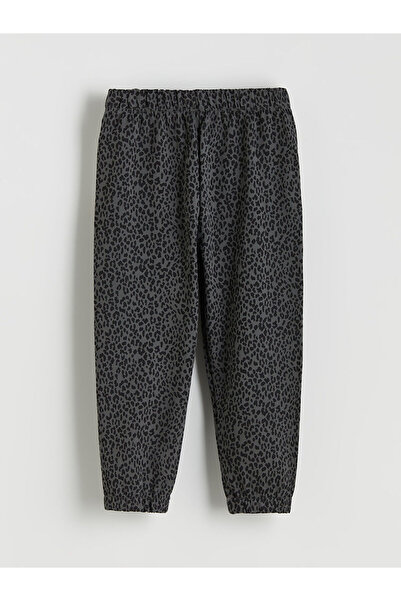 LC Waikiki Patterned Girl's Sweatpants with Elastic Waist