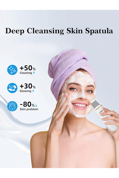 LAC LAICHY Skin Scrubber 4-in-1 Waterproof Facial Spatula, Blackhead Removal Tools, Pore Cleaner for Face
