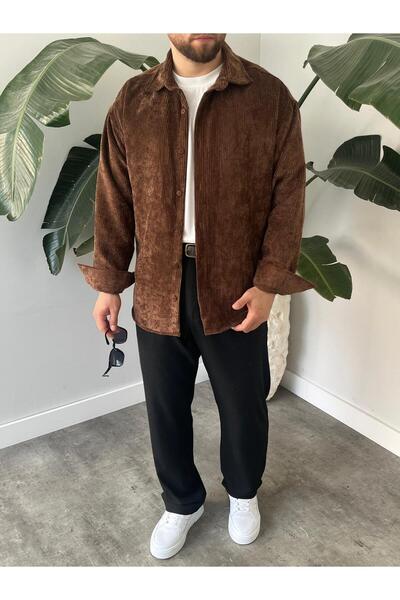 Quik-max Kadife Erkek Oversize Gömlek