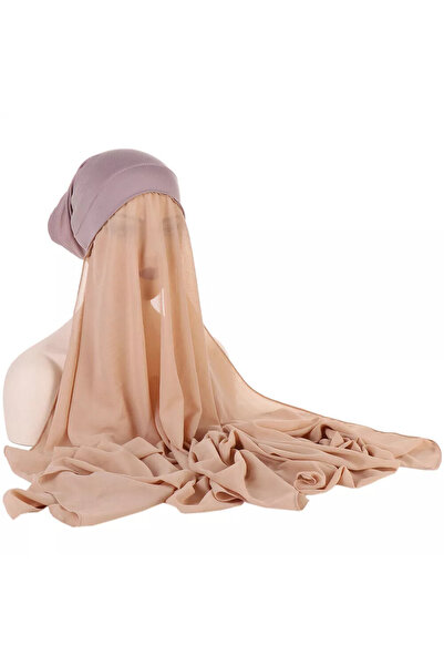 Perfectory Instant Hijab for Women with Under Scarf Tube Cap Turban Wrap- Khaki