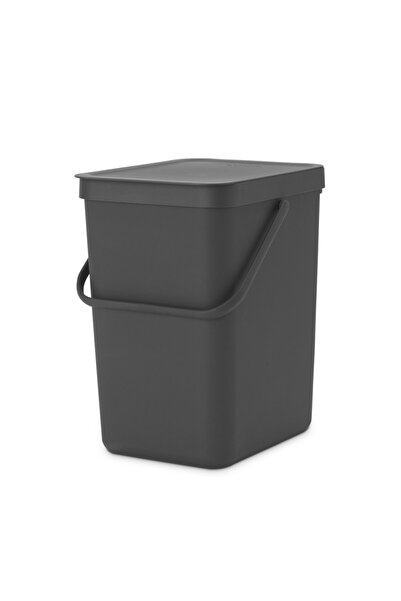 Brabantia Sort&Go 1003237 waste separation bin, 25 l, Handle, Wall mountable, Dark grey