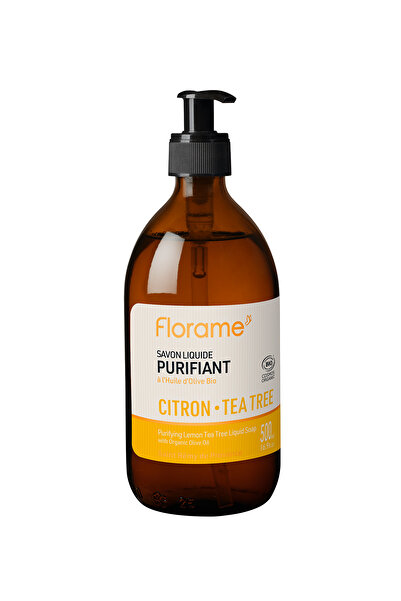 Florame Lemon-Tea Tree Glass Bottle Liquid Soap 500 ml