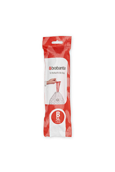 Brabantia Saci de gunoi PerfectFit Slide/Paper Bin 1005562, Mărimea B, 5 l, 10 bucăți, Alb