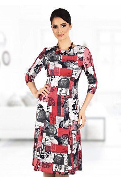 AD Fashion Elegant dress in wedges with multicolor graphic print R229i725 - 38 EU