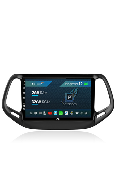 AutoDrop Navigatie Jeep Compass (2016+), Android 12, P-Octacore / 2GB RAM + 3...
