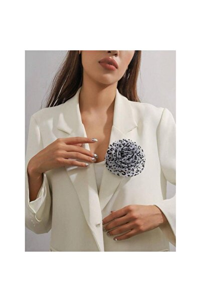 Pursehuit Broșă cu flori, gri, imprimeu animal, Anker C22