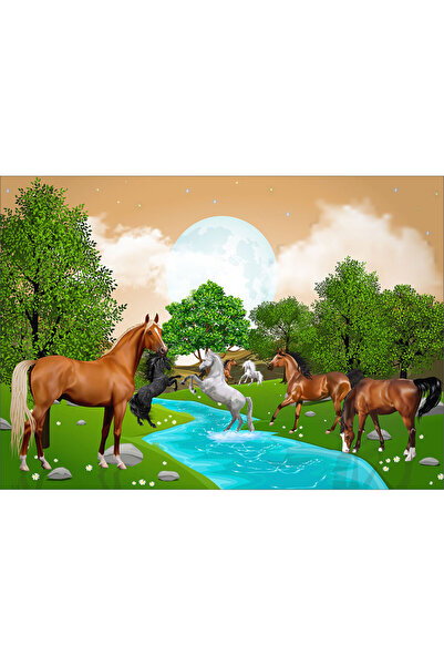 VIODESIGN Fototapet Copii, Padurea Cailor, autoadeziv, multicolor,120x200 cm