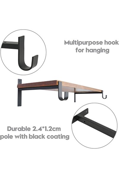 OEM Metal Shelf Brackets 20x15cm, Set of 2