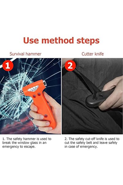 BonsMar Professional Glass Breaker, Set of Two, Red