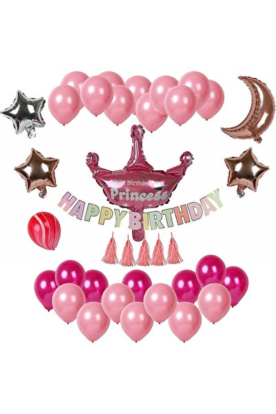 PARTY GO birthday set, foil/latex, multicolor, 48 pieces