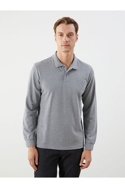 LC Waikiki Polo Neck Long Sleeve Pique Men's T-Shirt