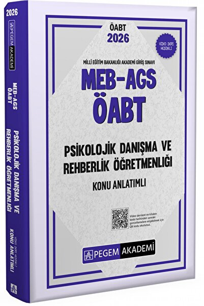 Pegem Akademi Yayıncılık 2026 MEB AGS ÖABT Psikolojik Danışma ve Rehberlik Ko...