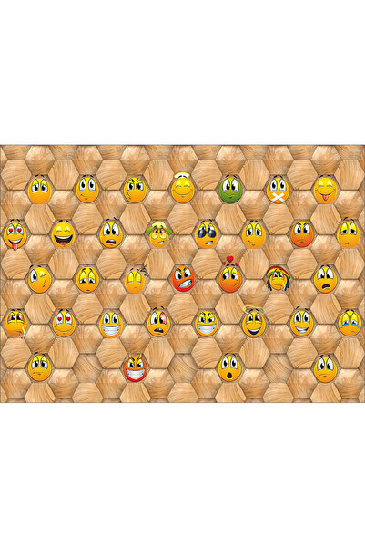 VIODESIGN Fototapet Copii, Emoticoane 3D, autoadeziv, multicolor,120x200 cm