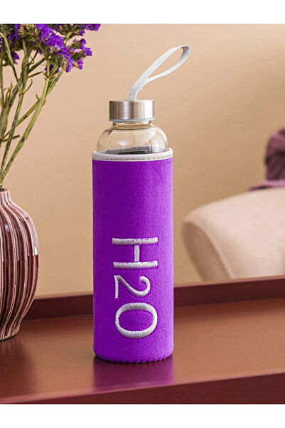 Dörtel Tedarik قارورة زجاجية مغطاة بالمخمل H2O سعة 600 مل - مع خيارات الألوان