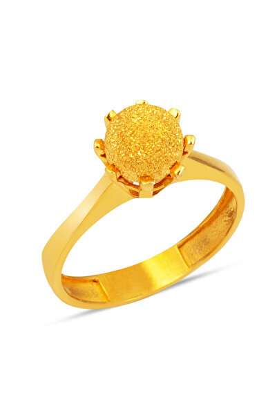 Bilezikci 22 Ayar Dorika Top Altınlı Yüzük