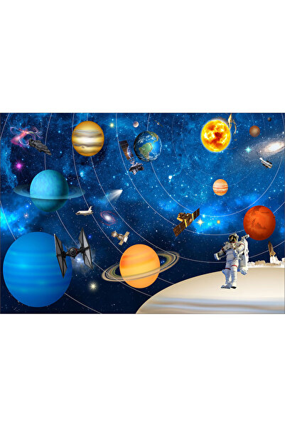 VIODESIGN Fototapet Copii, Sistemul Solar, autoadeziv, multicolor,120x200 cm