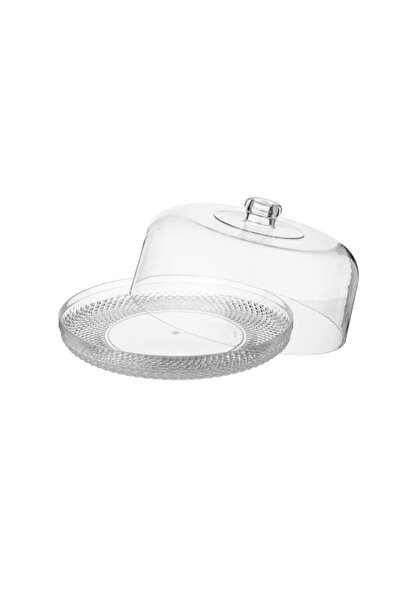 ORIAN طبق كيك أكريليك مع غطاء شفاف