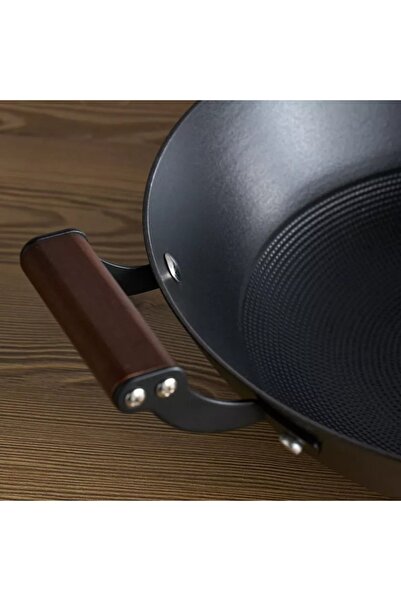 Generic Blacksmith Iron Wok Pan - 32 cm