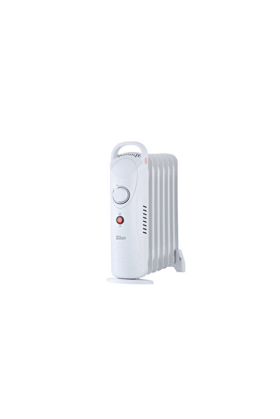 Zilan Mini radiator ZLN4980 cu ulei și 7 elemente, termostat, bază cu elemente separate, alb