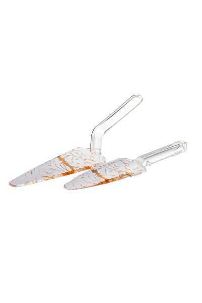 ORIAN 2-piece gold acrylic cake scoop
