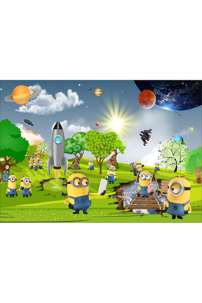 VIODESIGN Fototapet Copii, Planeta Minionilor, autoadeziv, multicolor,80x120 cm