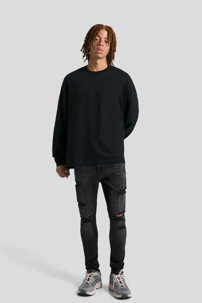 Bershka Yırtık superskinny jean