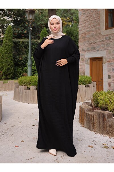 SAHRA BUTİK Sleeveless Ruffled Knit Tunic - Black -