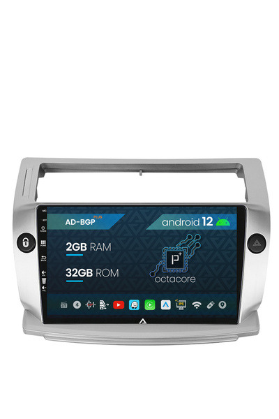 AutoDrop Navigatie Citroen C4 (2004-2014), Android 12, P-Octacore / 2GB RAM +...
