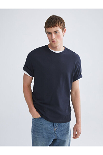 LC Waikiki Plus Nova sezonska okrugla kragna Pamučni džersej muška majica