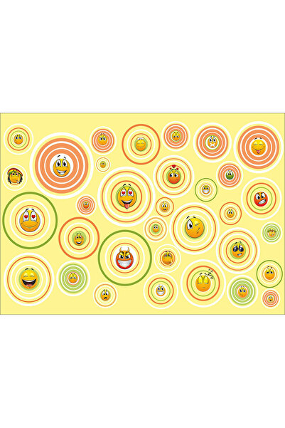 VIODESIGN Fototapet Copii, Emoticoane, autoadeziv, multicolor,200x300 cm