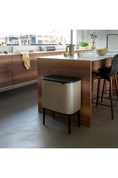 Brabantia Bo Touch 1003213 waste bin, 36 l, Smooth and silent opening, Large opening, Gold metallic