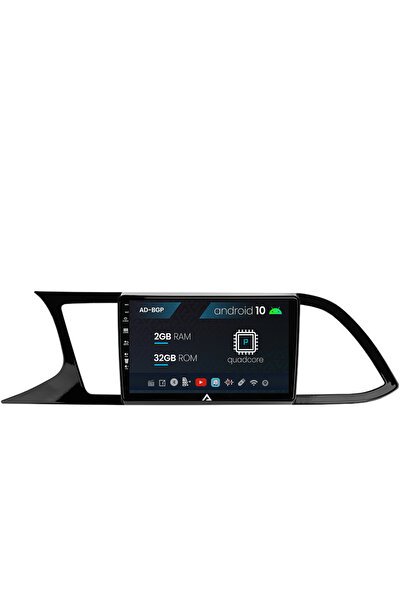 AutoDrop Navigation compatible with Seat Leon 3 (2014-2020), Android 12, P-Octacore / 2GB RAM + 32GB ROM, 9 Inch