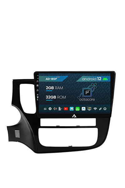 AutoDrop Navigation compatible with Mitsubishi Outlander (2013-2020), Android 12, P-Octacore / 2GB RAM + 32GB ROM