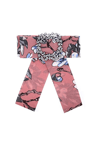 Pursehuit Καρφίτσα Jabou, ροζ, με λουλούδια και πέτρες, Samuela C5