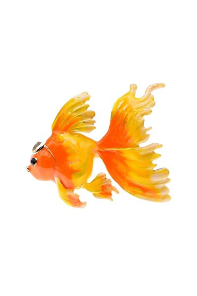 Pursehuit Κίτρινη καρφίτσα, σε σχήμα ψαριού, Alena C2