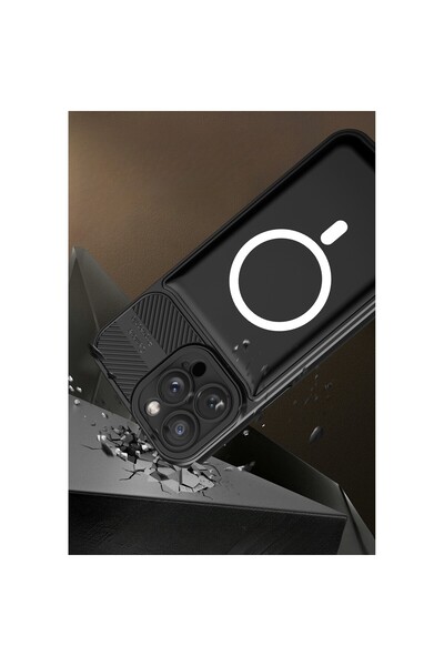 Urban Armor Husă pentru Samsung Galaxy A14 4G/5G - Neagră, Suport magnetic automat, Protecție la șocuri (Flippy)